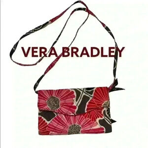 VERA BRADELY WALLET AND CROSSBODY PINK GRAY